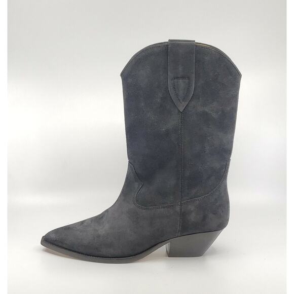 NEW Isabel Marant Duerto Suede Western COWBOY Boots FADED BLACK FR 40 US 9 - Picture 4 of 10